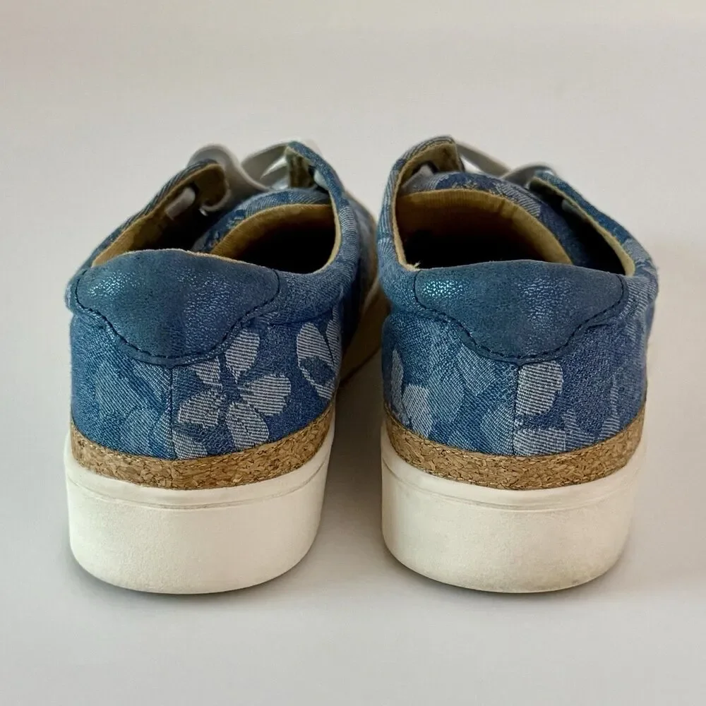 Revitalign Orthotic Slip-On Sneaker Womens Size 8B Cork Denim Floral Hermosa